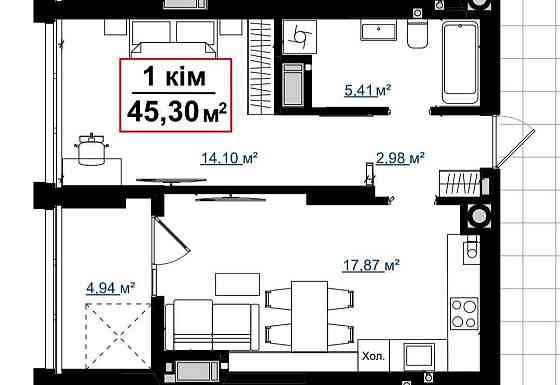 Продаю 1кім квартиру біля парку та озера в новому ЖК Lake Park (S) Ивано-Франковск