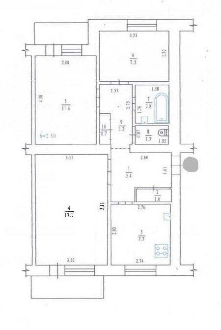 Продаж 3к квартири. Житловий стан. №17915 Полтава - зображення 1
