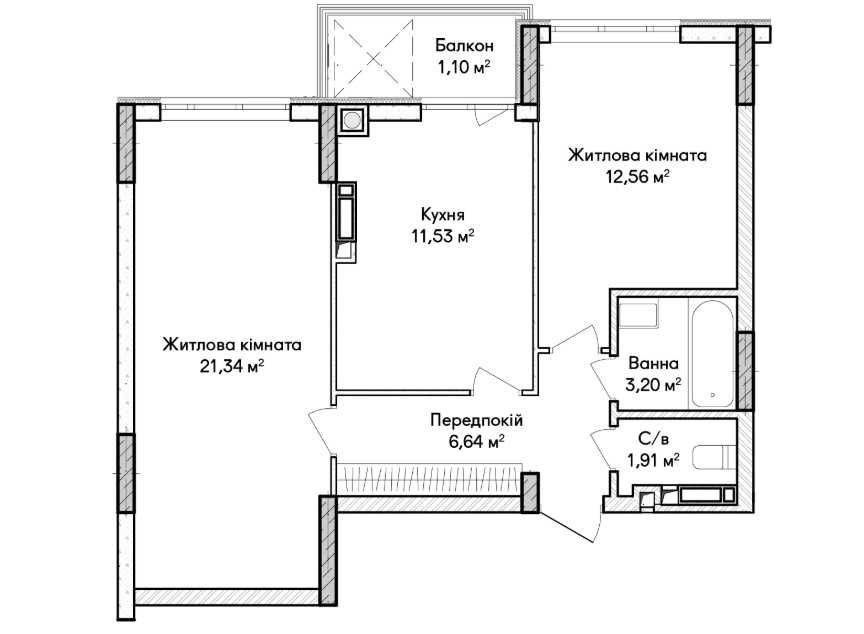 2-к квартира в ЖК Синергія Сіті. Розстрочка по  37 973 грн/20міс Ірпінь - зображення 4
