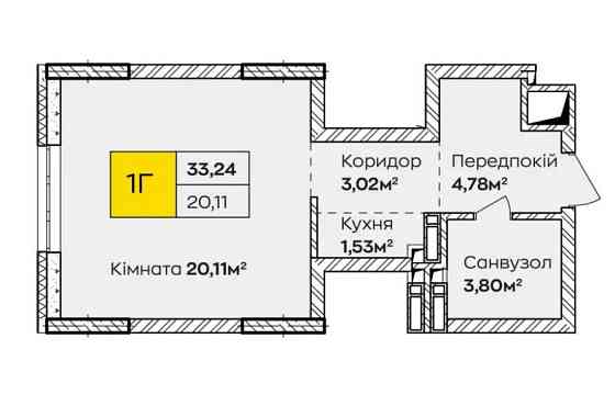 1-кімнатна квартира з розстрочкою на Позняках Київ