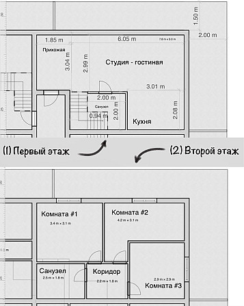 Квартира типа Таунхаус 72м2 с отдельным двором 22м2 Одесса - изображение 2