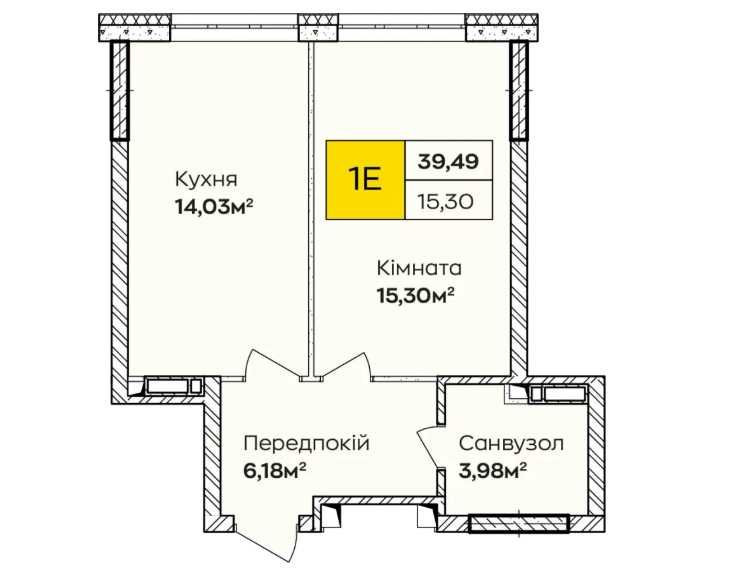 1-кімнатна квартира  з розстрочкою! Метро Позняки Київ - зображення 6
