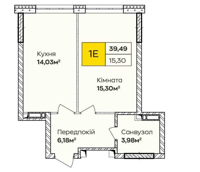 1-кімнатна квартира в Розстрочку! Є знижка! Позняки Київ - зображення 8