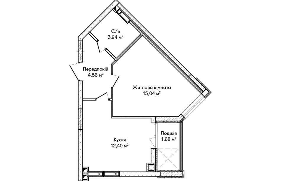 1к квартира. Вигідні умови, гарне розташування Київ - зображення 5