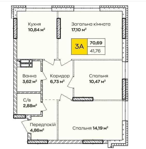 3к квартира 70м2 – вигідна розстрочка з бонусом. Знижка 138тис. Київ - зображення 6