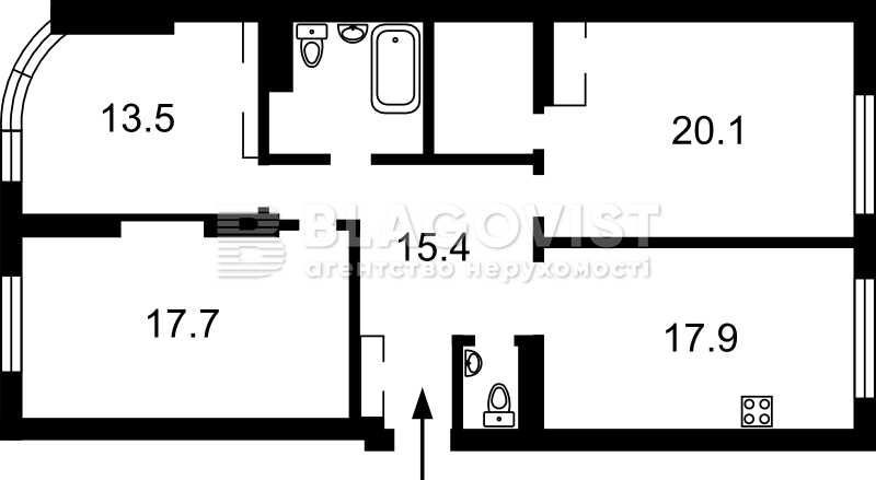 Перша оренда 3-х кім квартири 92м дві спальні метро Позняки/Осокорки Киев - изображение 3