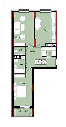 2к квартира готова до Ремонту. Центр Ивано-Франковск