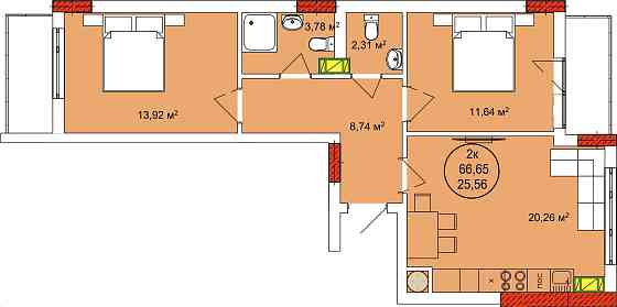 2-к квартира в ЖК «Лазеньський Дім» | Вид на гори | Від забудовника Яремче