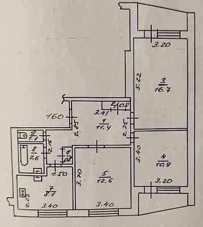 Продам 3 кім.кв 8/16 П.Поле за РІКом Харьков
