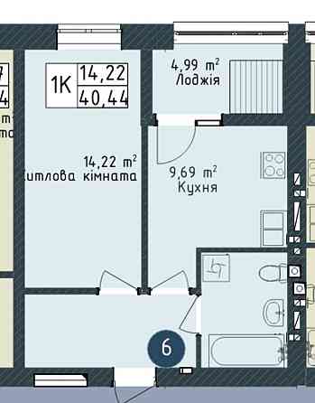 1 ком. в новом доме с  газом, отопление АГВ Возможно рассрочка. Одесса