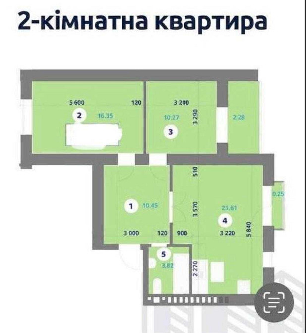 Здана 2к квартира, кухня-студія +2 спальні, Пасічна Ивано-Франковск - изображение 3