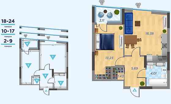 Видова 1 кімнатна ЖК «Старт», Власник. Киев