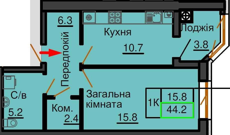 ‼️ Велика 1к квартира ‼️ ЖК Софія Резиденс є розстрочка Софиевская Борщаговка - изображение 2