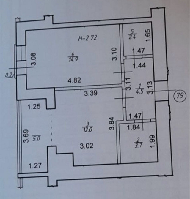 Продається здана 1 кім. по вул. Довженка. ЄОСЕЛЯ/ПОСТАНОВИ Ивано-Франковск - изображение 2
