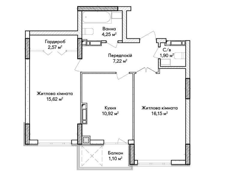 Сімейна 2-кімнатна квартира в ЖК Синергія Сіті Ірпінь - зображення 1
