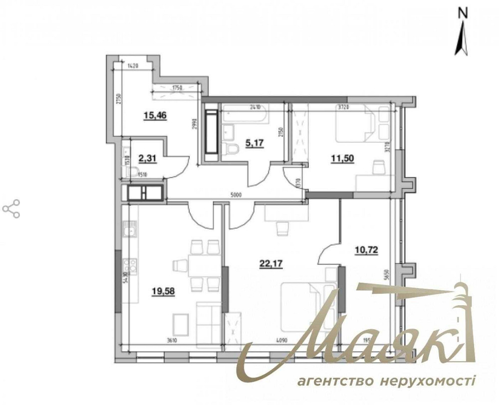 Продаж 2-кімнатної квартири 86м2, ЖК Nordica Residence, Печерськ, Київ Киев - изображение 1