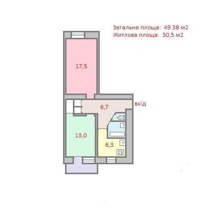 2-х кімнатна квартира по вулиці Європейська Запоріжжя - зображення 7