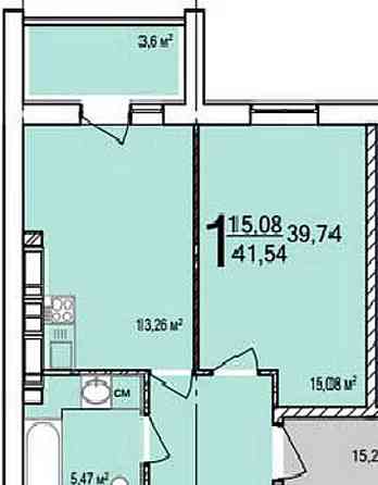 ЖК ПТИЧКА  1-комн квартира 41,6м2 в жилом доме MV Харьков