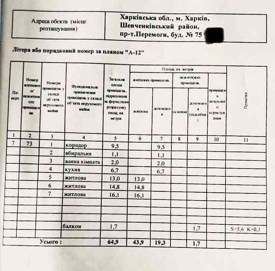 Продаю 3 кімнаину квартиру в Харкові на Олексіївці Харьков