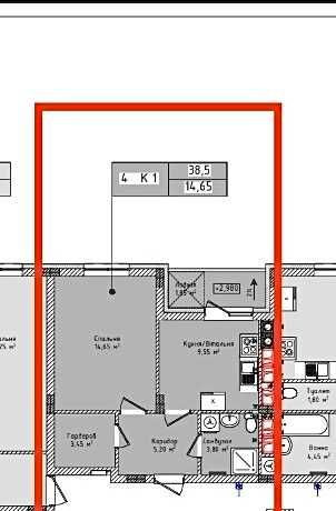 Продаж 1 кім квартири 38,5м2 Солонка Новобудова Солонка (Львовская обл.) - изображение 4