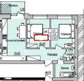 2к квартира в ЖК Бургундія-3, з Балконом, є Ліфт Ірпінь - зображення 4