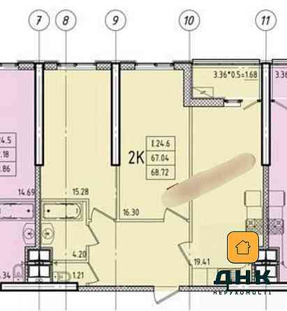 Двухкомнатная 69 м без ремонта, Аркадия Эллада с видом на Генуэзскую Одесса