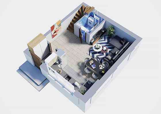 Дворівнева квартира 72м2 у клубному будинку з власним паркомісцем. Гатное