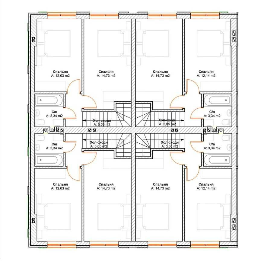 Дворівнева квартира 72м2 у клубному будинку з власним паркомісцем. Гатное - изображение 4