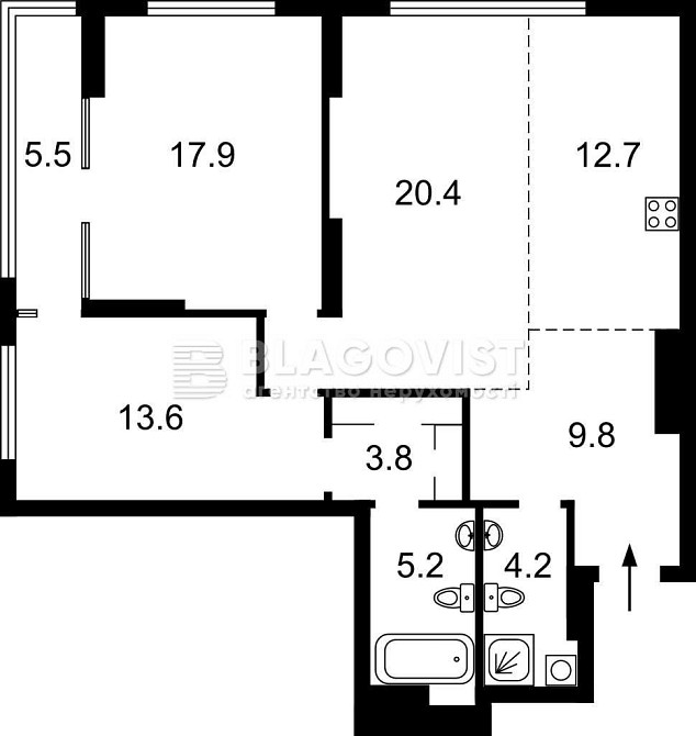3к квартира без ремонту жк бізнес-класу "CreatorCity" Київ - зображення 5