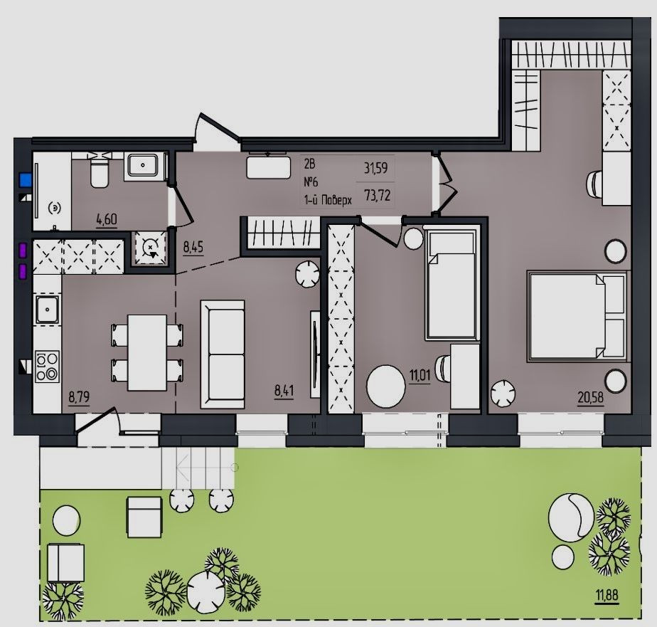 !!! 2к НОВОБУДОВА з власною патіо-ділянкою !!! Ровно - изображение 8