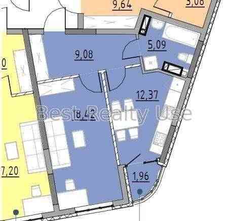 Продається 1 к Берег Дніпра 47 м2 Грейт топ ціна Киев