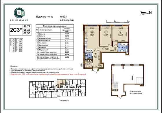 Продаж 2 квартири ЖК Варшавський 3 з ремонтом! Без% Перепоступка Киев