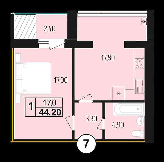 1 кім квартира в новобудові Золочів (Львівська обл.)