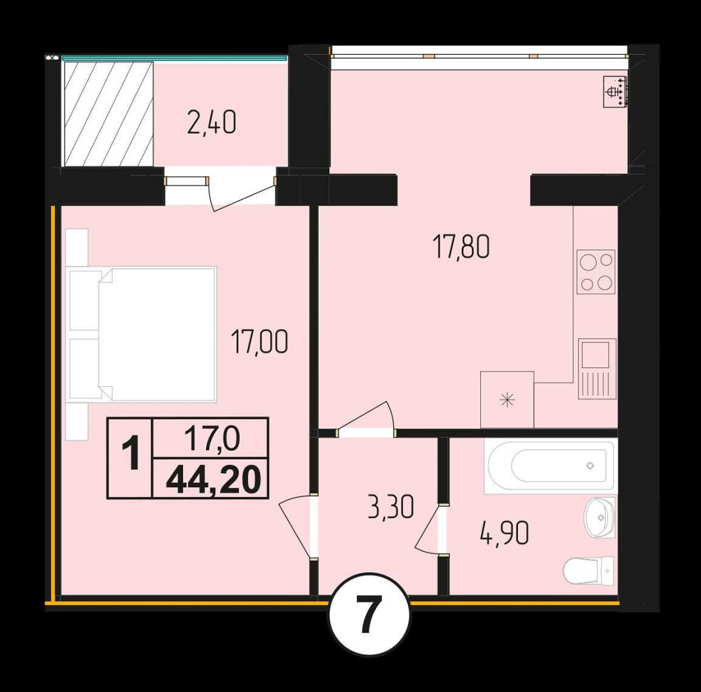 1 кім квартира в новобудові Золочев (Львовская обл.) - изображение 1