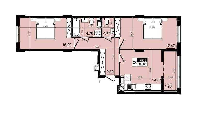 продаж 2-кімнатної квартири у Винниках|жк “Парус Comfort”|69кв.м,2п Винники - зображення 8