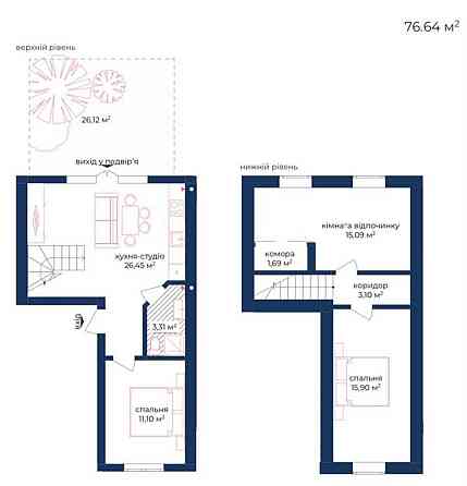 Чотирьохкімнатна квартира 76м² в Києві. Максимальна вигода для оренди Киев