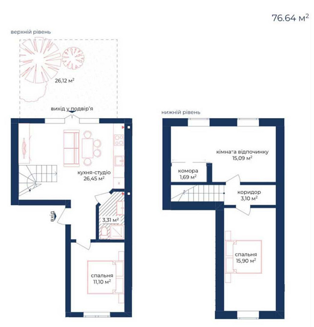 Чотирьохкімнатна квартира 76м² в Києві. Максимальна вигода для оренди Киев - изображение 2
