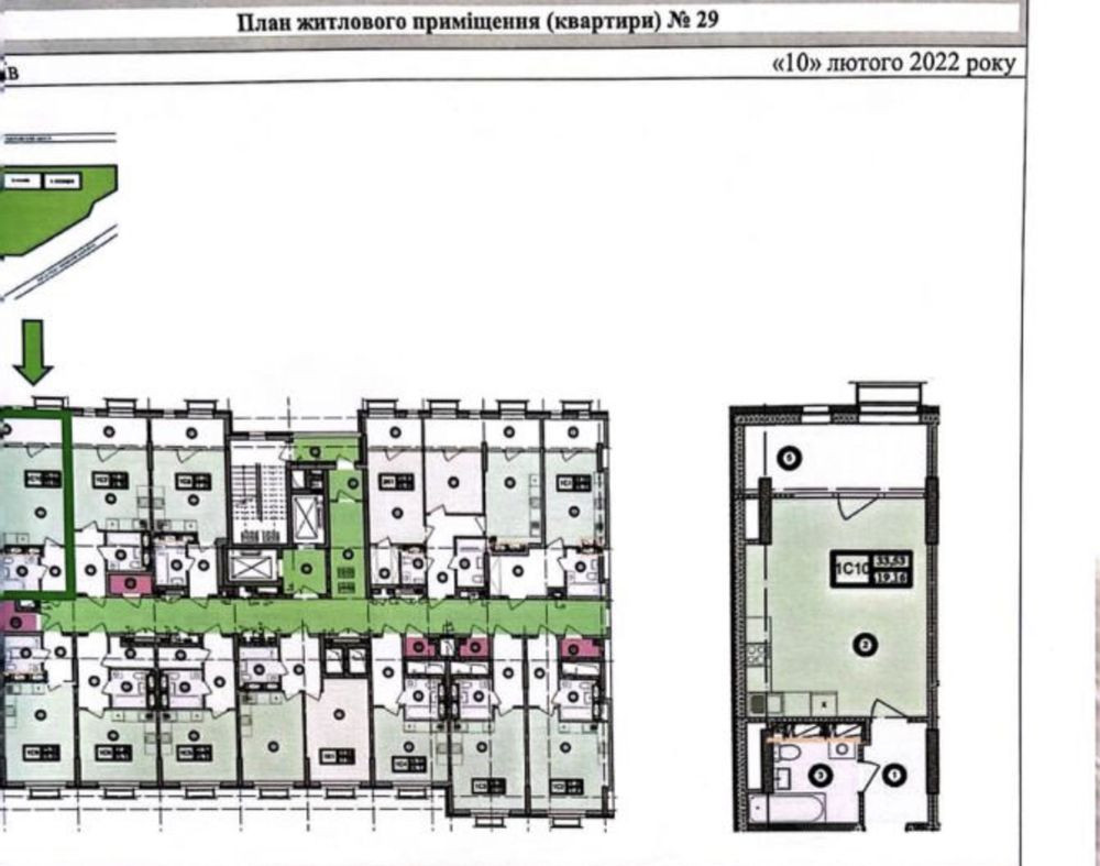 Олімпік Парк, Бажана,17, 1 кімн. квартира 33,53 м2 Киев - изображение 2