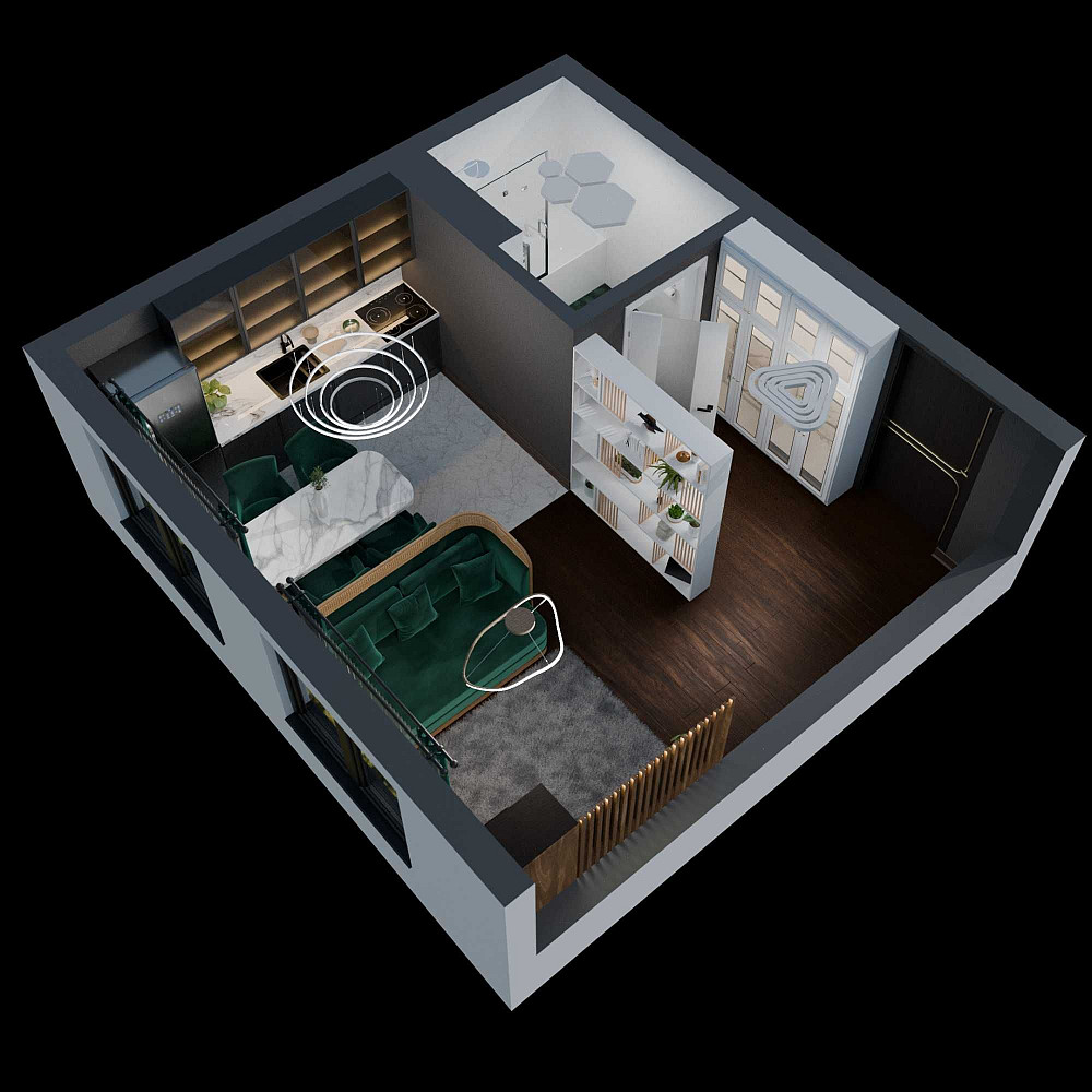 Квартира студія 26м². 3% знижка для військових Киев - изображение 8