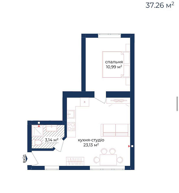 Євродвушка в Києві 37м². Віддалене придбання. ЖК Liverpool House Киев - изображение 3