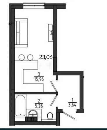 Срочно!Студия в готовом кирпичном доме.Ремонты уже делают.18К. Фонтанка
