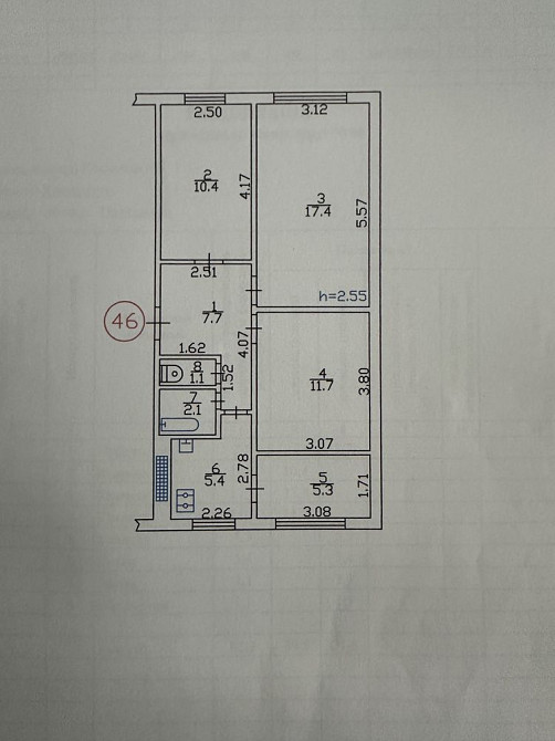 Продам 3х кімнатну квартиру на Раківці Кременчуг - изображение 8