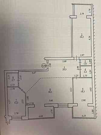 3-кімнатна кв. 10/12, новобудова, вул. Тбіліська, вид на Дніпро, 124 м Запоріжжя