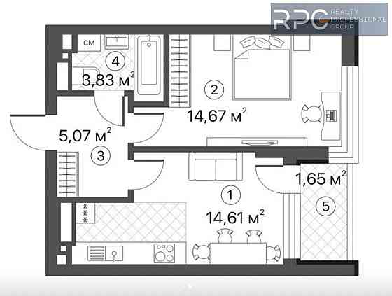 БЕЗ% продаж 1-квартири 46м2 ЖК 7 Kvartal зданий будинок Ретровіль 2 хв Киев