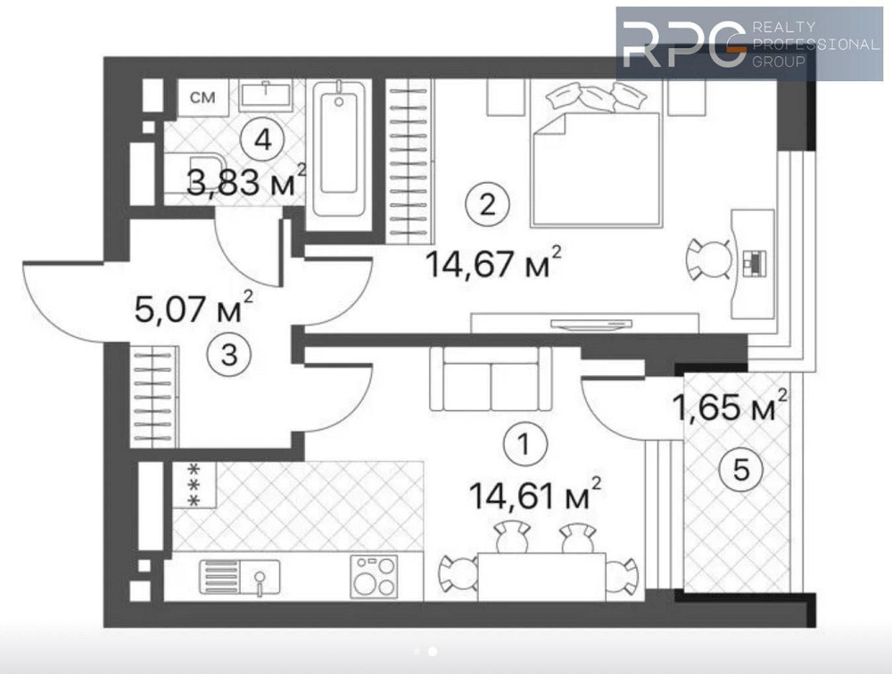 БЕЗ% продаж 1-квартири 46м2 ЖК 7 Kvartal зданий будинок Ретровіль 2 хв Киев - изображение 2