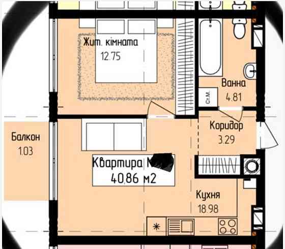 Продаж 1 кім квартири в ЖК Лайт Парк Ужгород