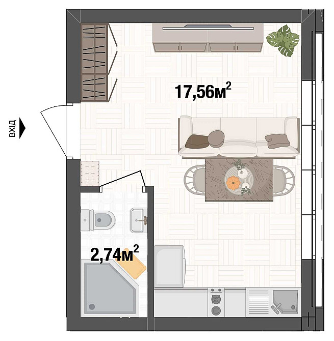Квартира Студія 20м². Від надійного забудовника Киев - изображение 2