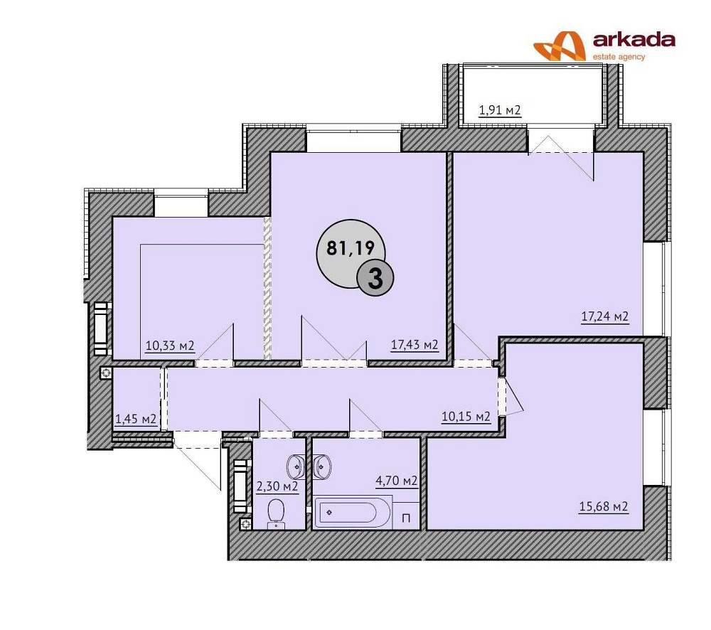 Продаю 3кімнатну квартиру біля Озера. ЖК Віденський. 80м2 Ивано-Франковск - изображение 2