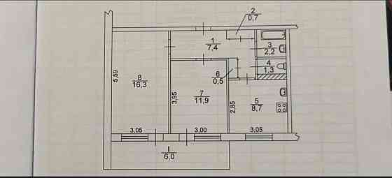 Продам 2х комнатную квартиру на Парусе Дніпро