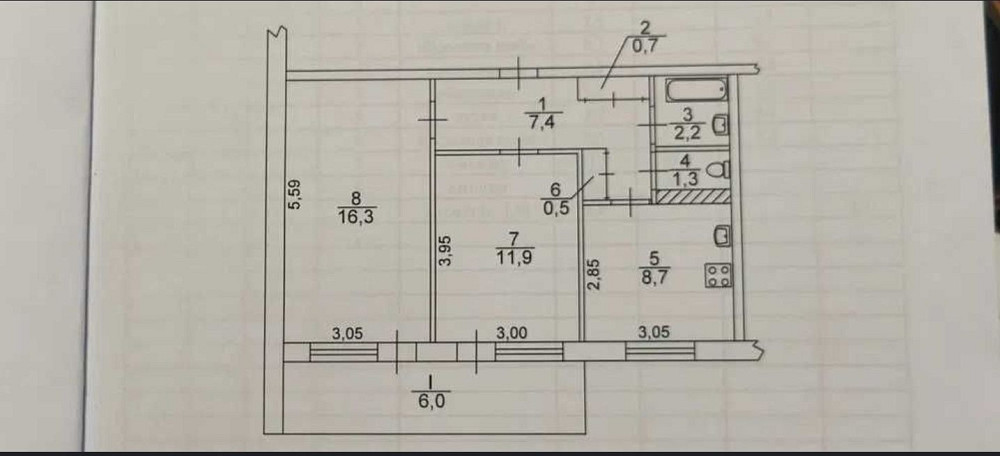 Продам 2х комнатную квартиру на Парусе Дніпро - зображення 4